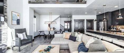 Televisión y chimenea