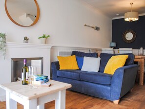 Cottage | Living area | TV, fireplace