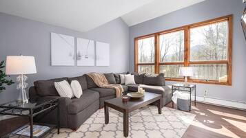 TV, caminetto, studio