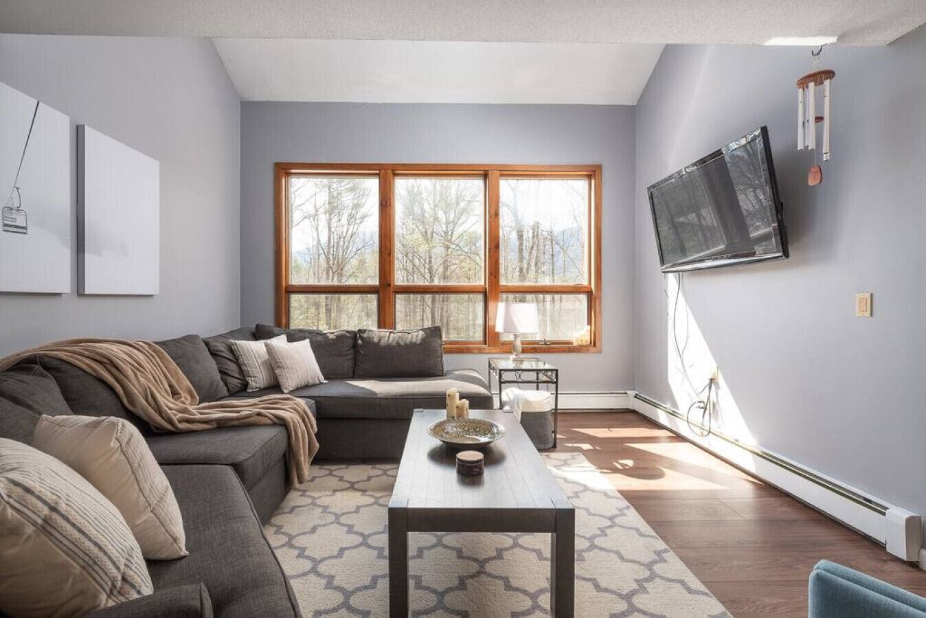 TV, fireplace, offices