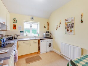 Dishwasher, high chair, cookware/dishes/utensils