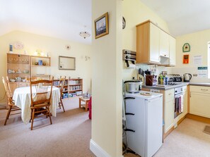 Dishwasher, high chair, cookware/dishes/utensils