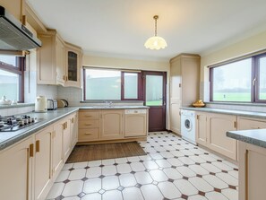 Dishwasher, high chair, cookware/dishes/utensils