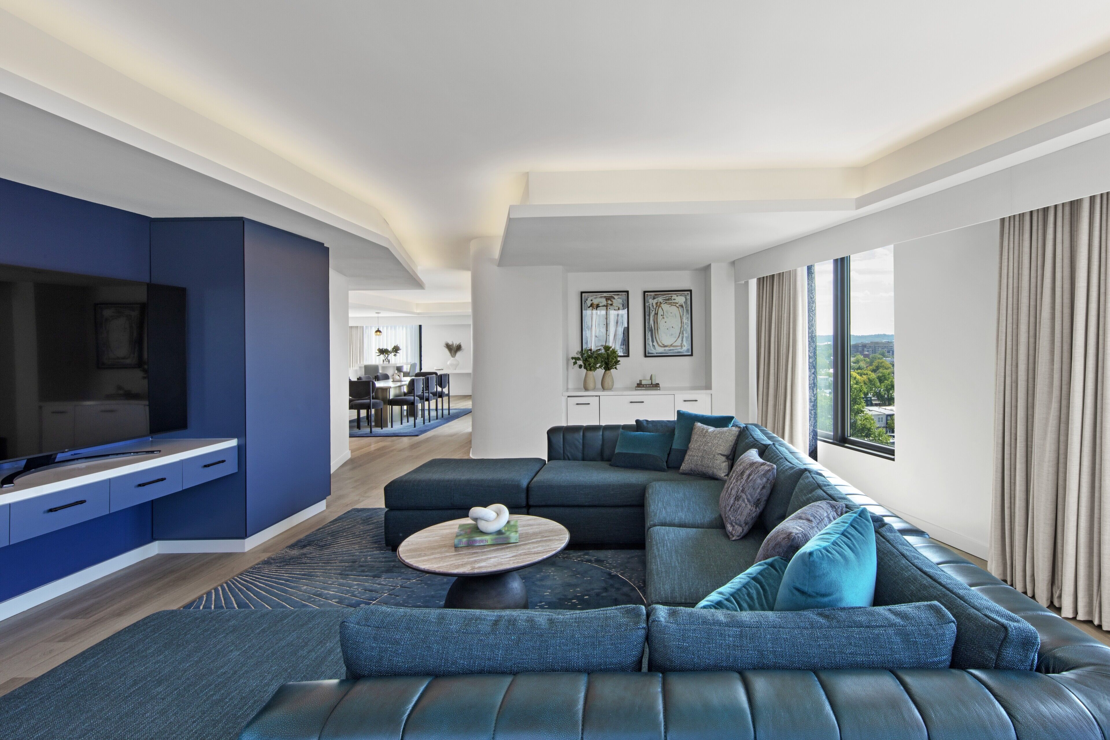 Presidentiële suite, 1 kingsize bed | Luxe beddengoed, donzen dekbedden, een kluis op de kamer, een bureau