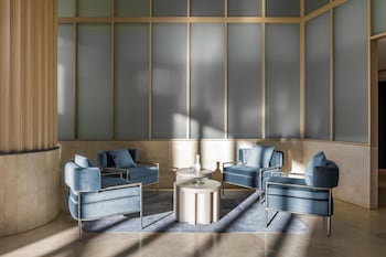 Hotel entrance and lobby at The Morrow Washington Dc, Curio Collection By Hilton