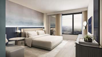 Premium bedding, down comforters, in-room safe, desk