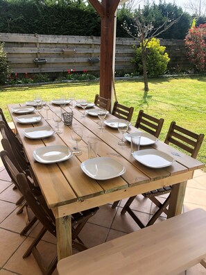 Outdoor dining - Beautiful family home 200m² for 10/12 people in Soustons (soustons)