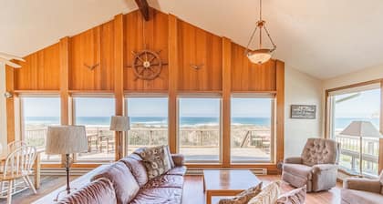 Beachfront, Dogs OK, Steps to Sand, Large Wraparound Deck with Amazing Views