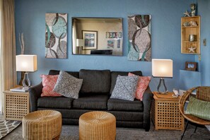 Condo, 1 King Bed with Sofa bed (Seaside Beach Club 203) | Living room - Seaside Beach Club 203 (Seaside)