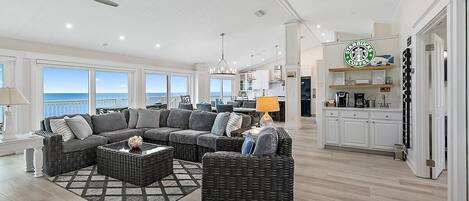 TV, fireplace, video games, DVD player