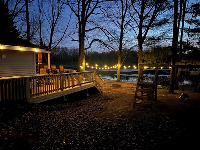 Large house on quiet canal of all-sport Eight Point Lake
