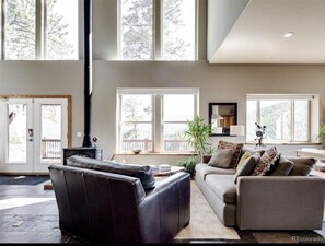 スマートテレビ、暖炉、DVD プレーヤー、書庫