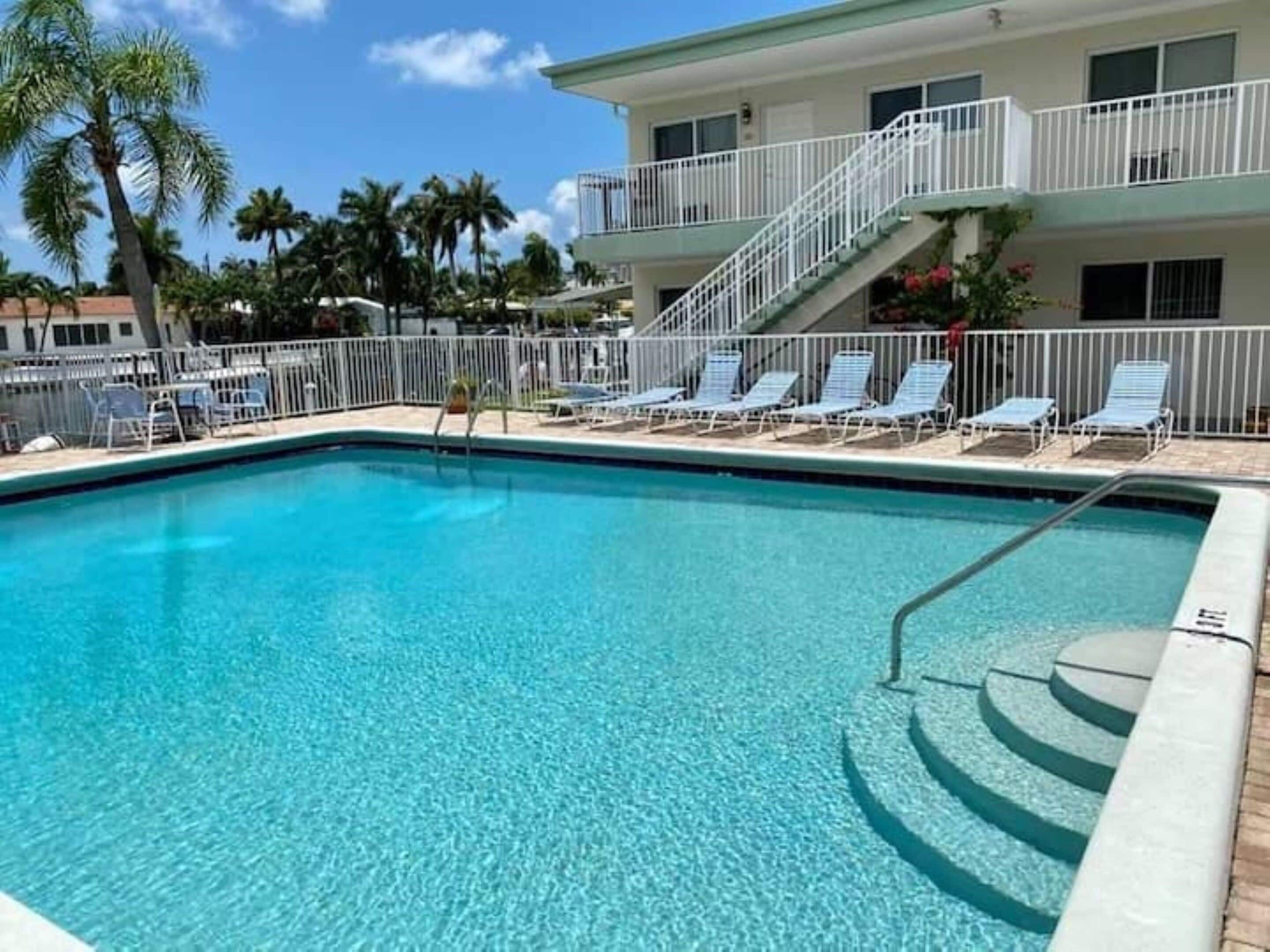 Florida waterfront condo 1st floor w/ Pool & Patio
