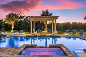 Pool - Luxury Oasis | 13BR, 12.5 Bath Charming Villa w/ Private Pool, Theater, and Arcade Near Disney (Kissimmee)