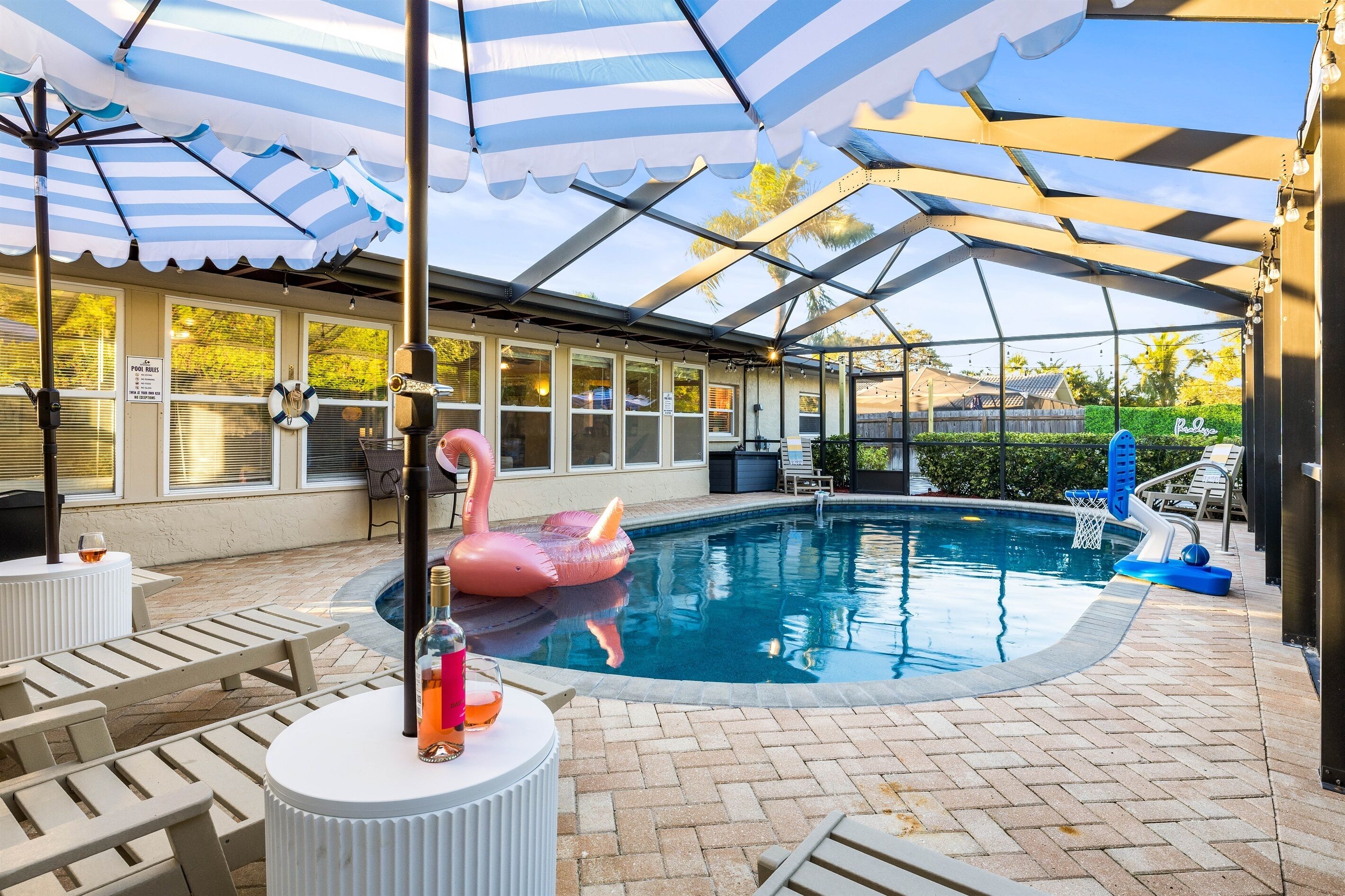 A heated pool
