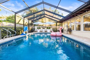 A heated pool