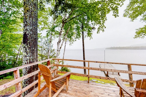 Lake front home with privately shared dock for the homes in this complex