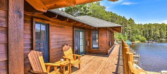 Lake resort villa with water views, screened porch & marina - dog-friendly