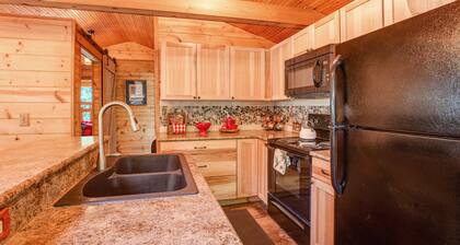 Vintage Mid-Century Modern Lakefront Log Cabin
