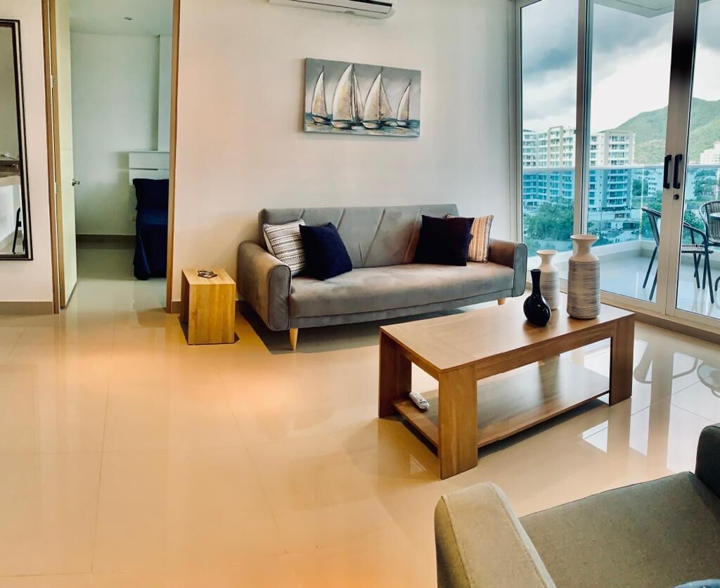 classic apartment | living area | led tv