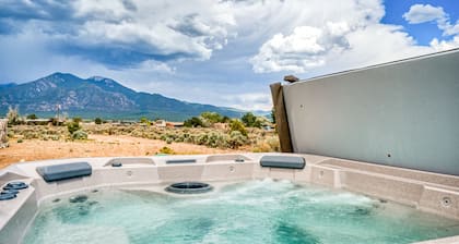 Mountain view home with a fireplace, hot tub, washer/dryer & gas grill