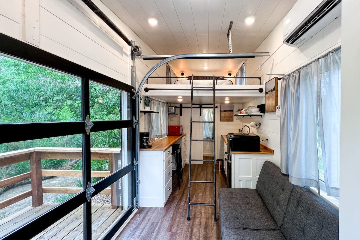 Tiny Home #2 on the Creek | Living area