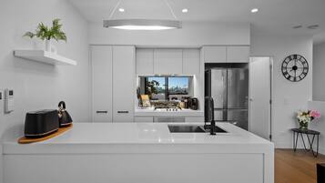 Superior Apartment | Private kitchen | Fridge, espresso maker, coffee/tea maker, electric kettle