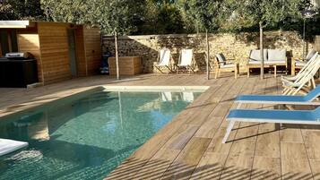 Outdoor pool, a heated pool