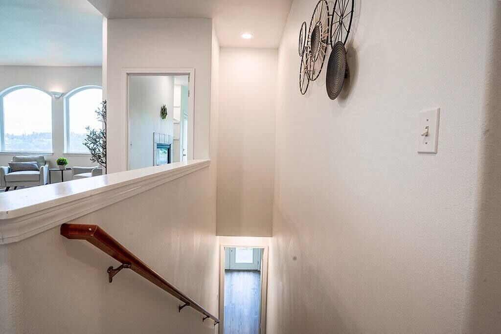 Stairs down to the basement for extra space