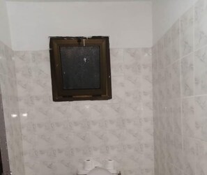 Combined shower/tub, bidet, towels