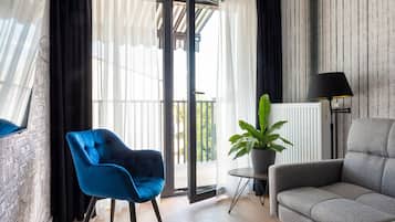Superior Apartment | 1 bedroom, premium bedding, memory foam beds, individually decorated