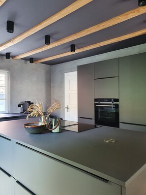 Fridge, oven, stovetop, dishwasher