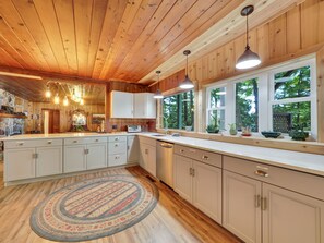 Fridge, microwave, oven, stovetop - On Lake Charlevoix | Fire-pit | Private Dock | Secluded Getaway/dog friendly (East Jordan)