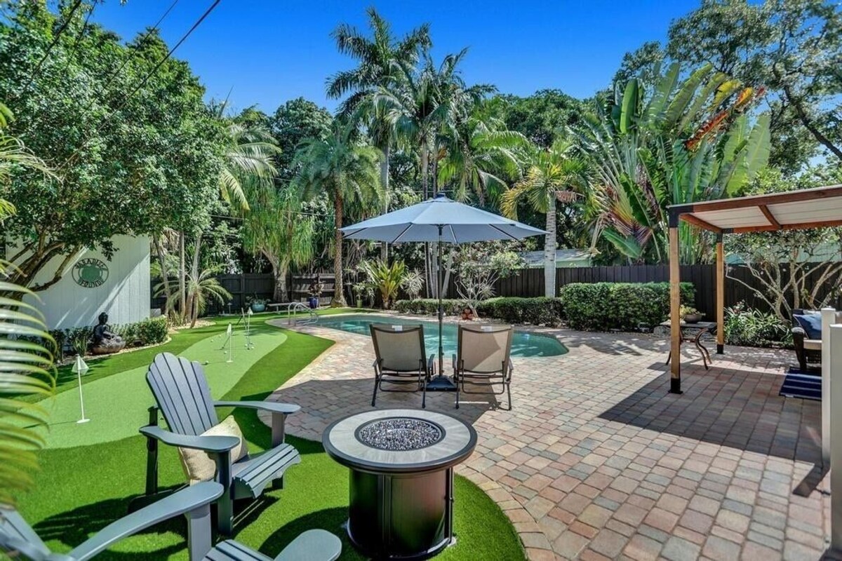 Charming & Newly Renovated 2-bedroom pool Cottage - near beaches & Las Olas FTL