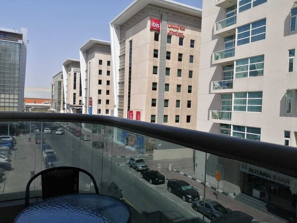 Panoramic Single Room | Balcony view - AlBarsha 1 Hostel By PHM (Dubai)