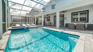 Una piscina riscaldata