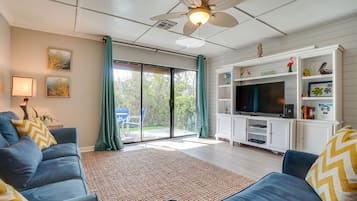 Condo, 1 Bedroom, Pool Access | Living area | 42-inch LCD TV with cable channels, TV