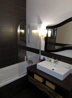 Combined shower/tub, bidet, towels, toilet paper - Douro slope Pedrosa (Cinfães, Viseu)