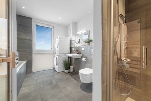 Hair dryer - "BeachViewOne": Holiday apartment right on the beach with sauna, balcony & Baltic Sea view (Olpenitz)