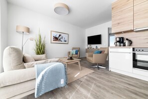 Televisor, llar de foc i estèreo 