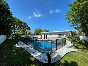 A heated pool