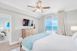 3 bedrooms, iron/ironing board, free WiFi, bed sheets - 🌊Gulf Views~FREE Beach Svc~Kayak/SUP2~Pools+Splash Pad~BeachFRONT~3BR Azure 407 (Ft. Walton Beach)