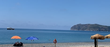 Vlak bij het strand