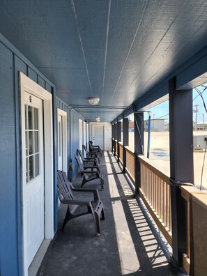 Terrace/patio - Harrison Hotel Unit G2 Pet Friendly STEEP STAIRS! 3rd story Studio apartment.
(Garden City)