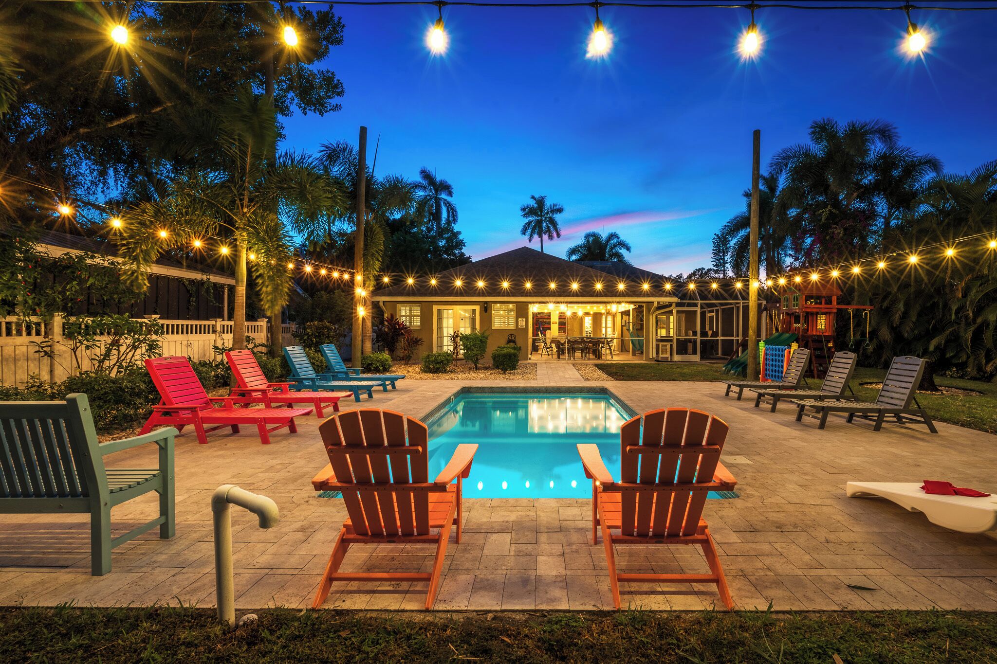 A heated pool