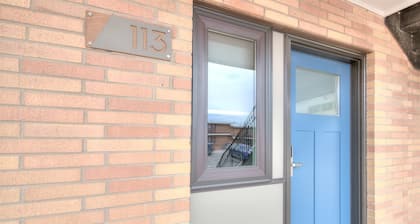 1BR with a King bed, Kitchen, on the ground floor