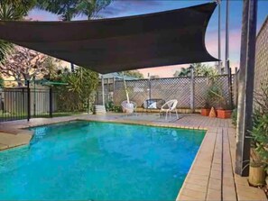Outdoor pool, a heated pool