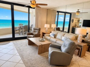 TV, DVD player - Eden W 903 A remodeled beautiful 1 Bedroom 2 Bath Gulf Front Condo with Stunning Views! (Pensacola)