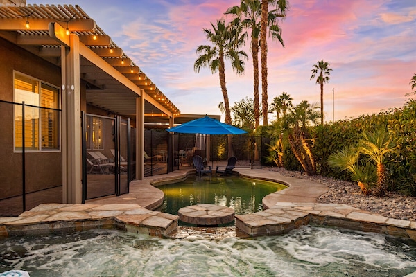 Piscine extérieure, piscine chauffée