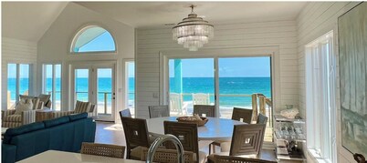 Oceanfront 8 bedroom/sleeps 20 with large gathering and outdoor areas